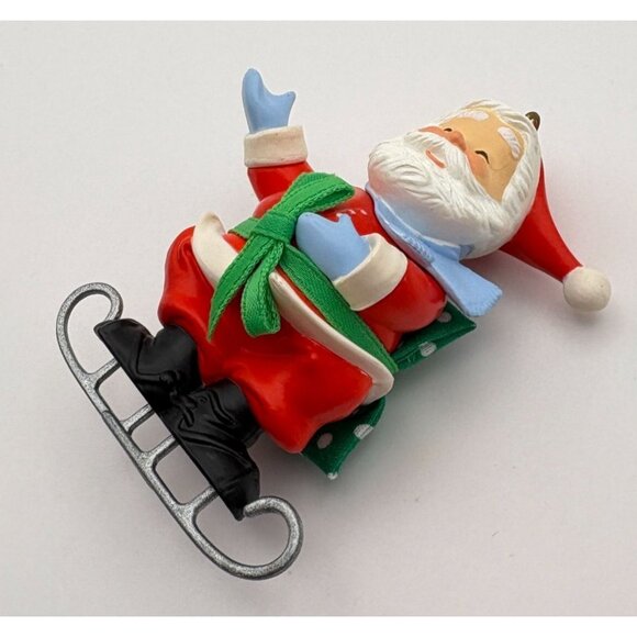 Hallmark Keepsake Soft Landing Christmas Ornament Santa Claus On Ice Skates - Picture 4 of 7